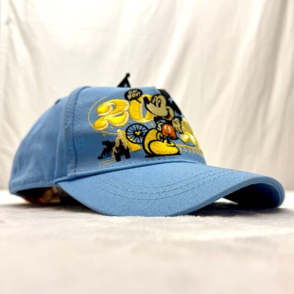 Disneyland Resort 2023 Mickey Mouse Adjustable Cap Hat w/Button Flag Blue - Picture 2 of 11